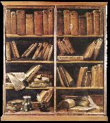 CRESPI, Giuseppe Maria Bookshelves dfg oil painting on canvas